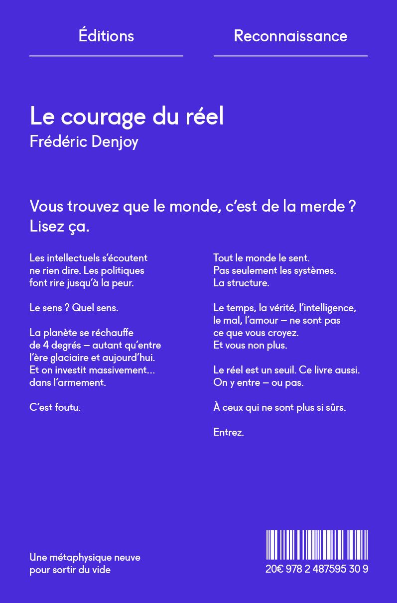 Le Courage du Réel